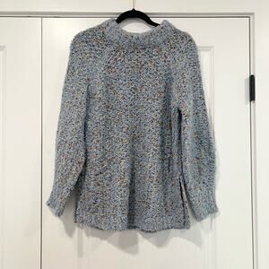 Lou and Grey‎ Women's Chunky Sweater Wool Light Blue Multicolor Size XS